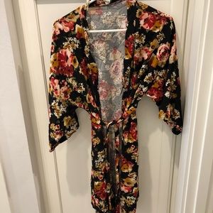 Pinkblush floral robe